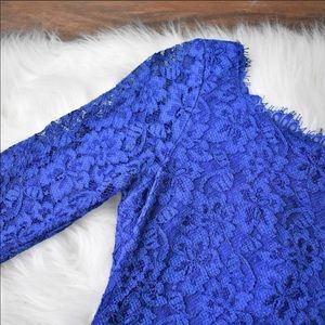 Lace Diane Von Furstenberg Zaria Dress Indigo